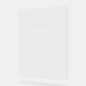 Modernes Minimal | Hochzeitmenü Bar Acrylschild (Winkel)