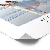 Modernes Minimal-Hochzeitsarsch-Foto Poster (Ecke)