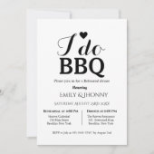 Modernes Minimal I do Grillen Barbecue Probe Dinne Einladung (Vorderseite)