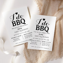 Modernes Minimal I do Grillen Barbecue Probe Dinne Einladung