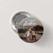 Modernes Minimal I Liebe You Mothers Day Foto Gesc Button (Vorne & Hinten)