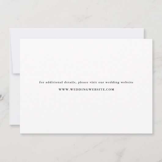 Modernes Minimal-Kalligrafie-Script Vollständiges  Save The Date (Rückseite)