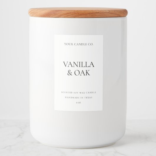 Modernes Minimal-Kerzensiegel Lebensmitteletikett (Vorderseite)