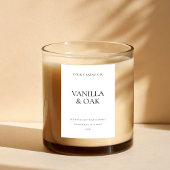 Modernes Minimal-Kerzensiegel Lebensmitteletikett