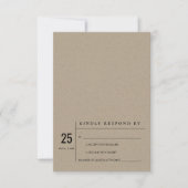 MODERNES MINIMAL KRAFT TYPOGRAPHY WEDD RSVP EINLADUNG (Vorderseite)