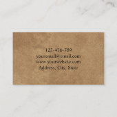 Modernes Minimal-Kraftpapier Visitenkarte (Rückseite)