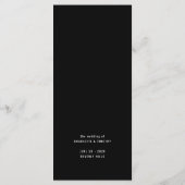 Modernes Minimal kühnes kalligraphisches Hochzeite Menükarte (Rückseite)