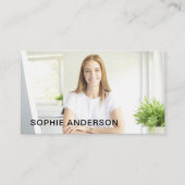 Modernes Minimal kundenspezifisches Foto Beruflich Visitenkarte (Vorderseite)