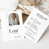 Modernes Minimal "Last Fling" Bachelorette Foto