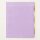 Modernes Minimal-Lavendel-Aquarelltulus-Monogramm Planer (Rückseite)