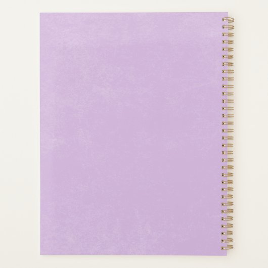 Modernes Minimal-Lavendel-Aquarelltulus-Monogramm Planer (Rückseite)