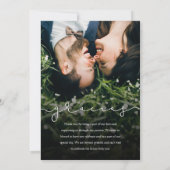 Modernes Minimal-Liebe & dank Gracias Script-Foto Dankeskarte (Rückseite)