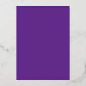 Modernes Minimal Lila 40 Script Geburtstag Folieneinladung (Rückseite)