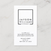 Modernes Minimal-Logo für Fotografen I Visitenkarte (Rückseite)