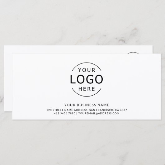 Modernes Minimal-Logo-Geschenkzertifikat (Vorne/Hinten)