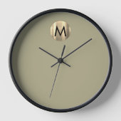 Modernes Minimal Luxury Gold Monogramm Uhr (Vorderseite)