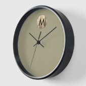 Modernes Minimal Luxury Gold Monogramm Uhr (Winkel)