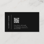 Modernes Minimal Luxus Boutique QR CODE Business C Visitenkarte (Rückseite)