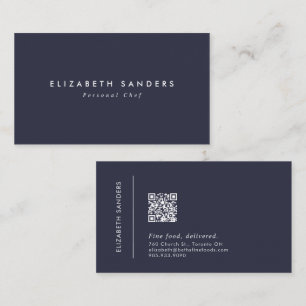 Modernes Minimal Luxus Boutique QR CODE Business C Visitenkarte