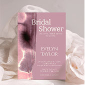 Modernes Minimal Mauve Dusty Rose Brautparty Einladung