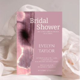 Modernes Minimal Mauve Dusty Rose Brautparty Einladung