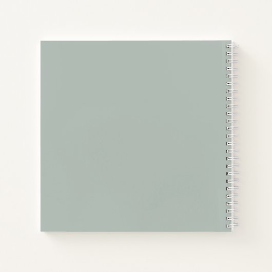 Modernes Minimal Mint Green Wedding Gästebuch Notizblock (Rückseite)