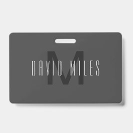 Modernes Minimal Monogram Design bearbeitbar Dunke Ausweis