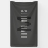 Modernes Minimal Monogram Design bearbeitbar Dunke Banner (Vertikal)