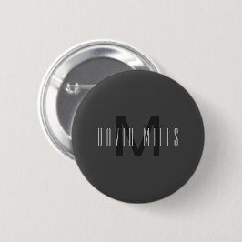 Modernes Minimal Monogram Design bearbeitbar Dunke Button