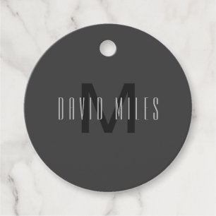Modernes Minimal Monogram Design bearbeitbar Dunke Geschenkanhänger