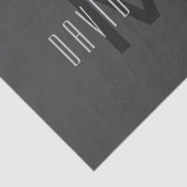 Modernes Minimal Monogram Design bearbeitbar Dunke Seidenpapier (Ausschnitt)