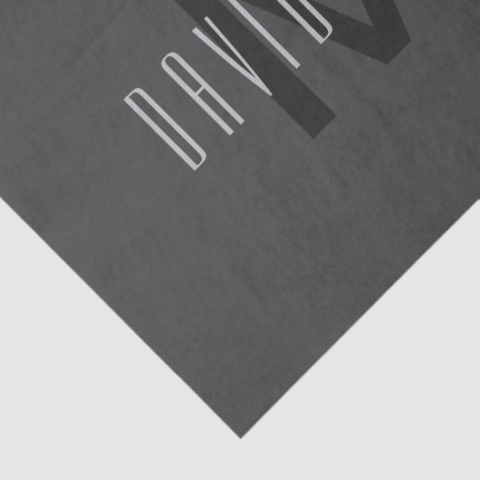 Modernes Minimal Monogram Design bearbeitbar Dunke Seidenpapier (Ausschnitt)