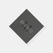 Modernes Minimal Monogram Design bearbeitbar Dunke Serviette (Ecke)