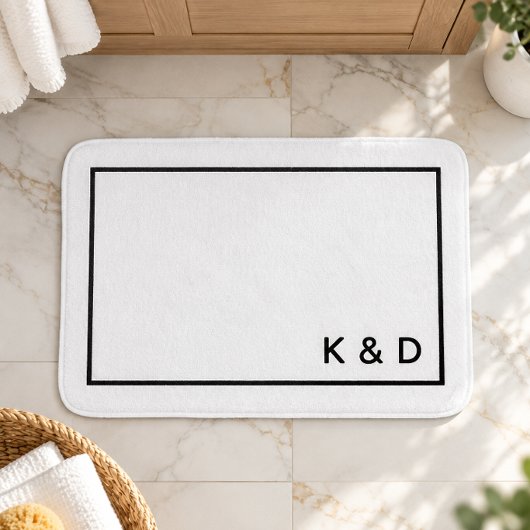 Modernes Minimal-Monogram-Erwärmen Badematte