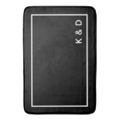 Modernes Minimal-Monogram-Erwärmen Badematte (Vorderseite Vertikal)