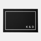Modernes Minimal-Monogram-Erwärmen Fußmatte (Vorderseite)