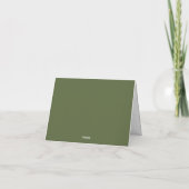 Modernes Minimal Monogram Name Olive (Rückseite)