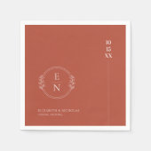 Modernes Minimal | Monogram Wedding Napkins Serviette (Vorderseite)