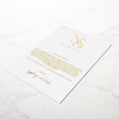 Modernes Minimal | Monogram Wedding Table Vielen D Folieneinladung (Gedreht)