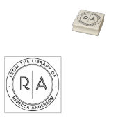 Modernes Minimal-Monogramm aus der Bibliothek Gummistempel (Stempel)