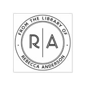 Modernes Minimal-Monogramm aus der Bibliothek Gummistempel (Prägung)