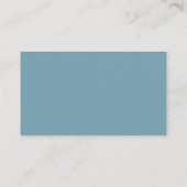 Modernes Minimal-Monogramm blau vertikal Visitenkarte (Rückseite)
