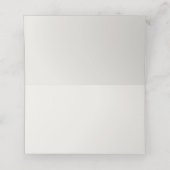 Modernes Minimal Monogramm Hochzeit Platzkarte (Innenseite Aufgefaltet)