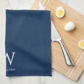 Modernes Minimal Monogramm & Name Küchentücher (Viertel Falte)