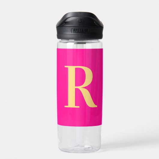 Modernes Minimal Monogramm Trinkflasche (Rückseite)