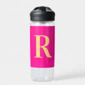 Modernes Minimal Monogramm Trinkflasche (Vorderseite)