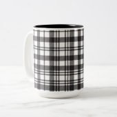 Modernes Minimal Muster Zweifarbige Tasse (Vorderseite Links)