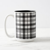 Modernes Minimal Muster Zweifarbige Tasse (Links)