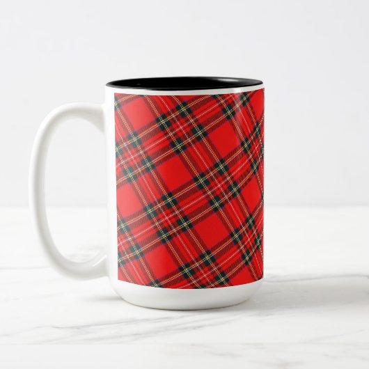 Modernes Minimal Muster Zweifarbige Tasse (Links)