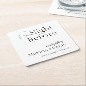 Modernes Minimal | Nacht vor Probe Abendessen Rechteckiger Pappuntersetzer (angewinkelt)